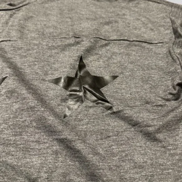 Hippie Chic Grey with Stars Crew Neck Sweatshirt  4261  NWT Boutique - Picture 7 of 10